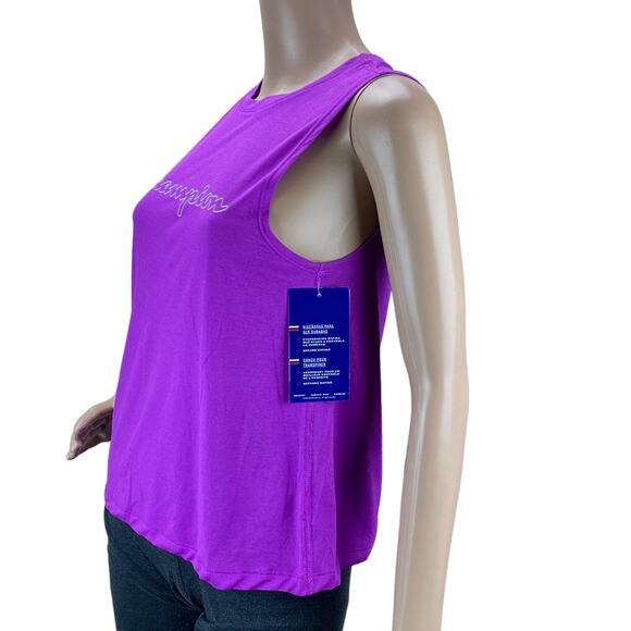 New Champion Purple Reef Sleeveless Crew Neck Pullover Sport Muscle Tee Tank Top - Picture 3 of 6